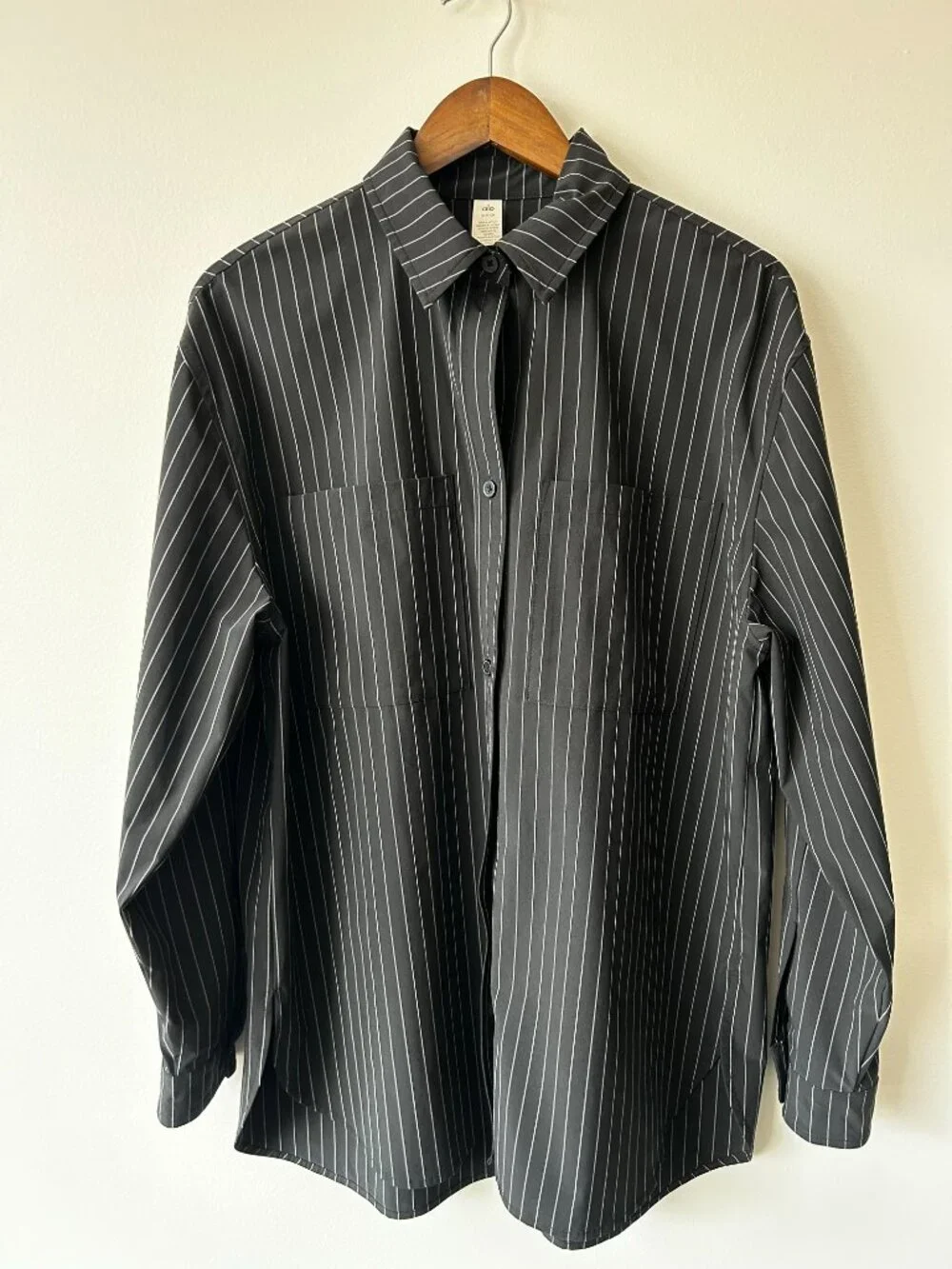 ALO Pinstripe Boxer Short + Button Down Long Sleeve Set - Like New - Size: Small - Picture 5 of 10